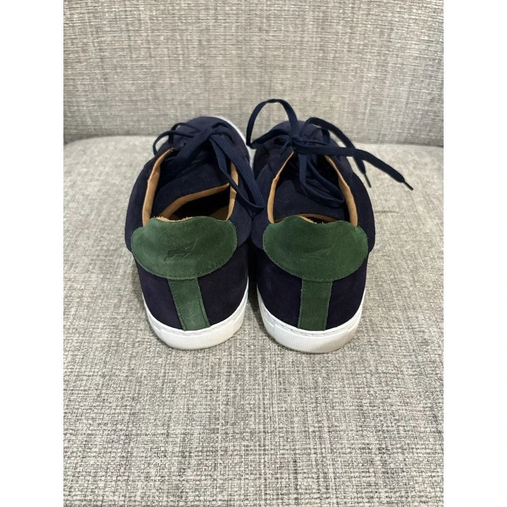 Goatlane Navy Blue Suede Golf Sneakers Green Heel Tab Mens 44 Made in Portugal